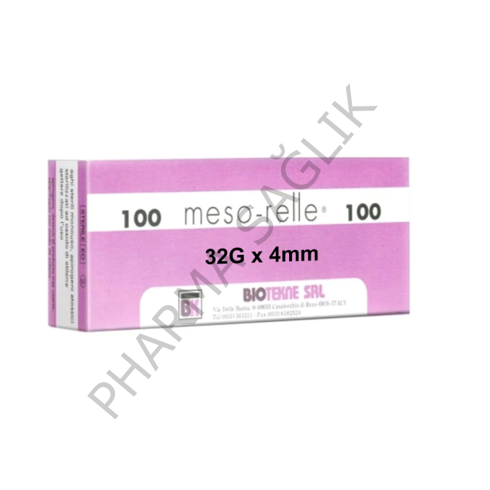 Mesorelle 32G x 4mm Mezoterapi İğnesi 100 adet