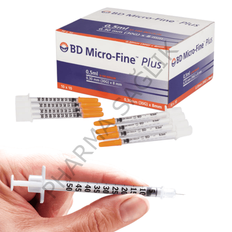 BD Micro-Fine Plus 0,5 ml. 30g 8mm Süper İnsülin Enjektörü 100 Adet (Botoks Enjektörü)