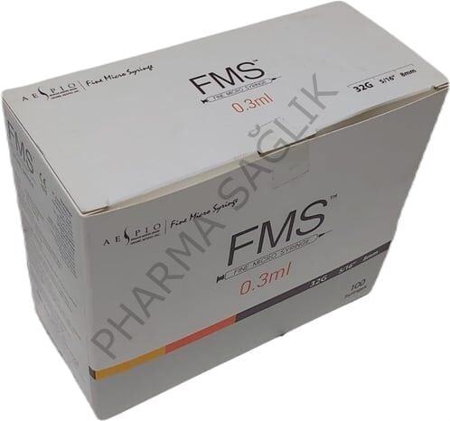 FMS Micro Fine Enjektörü 0.3 ml Enjektör Şırınga (32g x 8mm) - 100 Adet